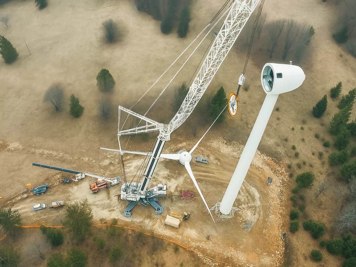 Projects 1 wind turbine installation eds energy